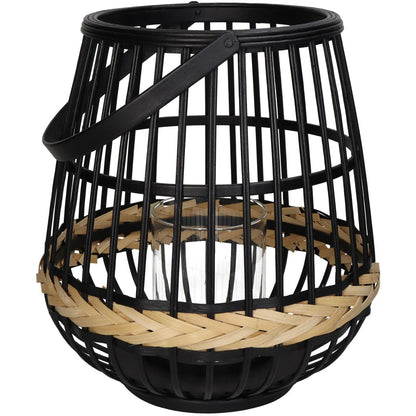 Φανάρι ArteLibre Μαύρο Μπαμπού 29.5x29.5x32cm - Hippiehome.gr