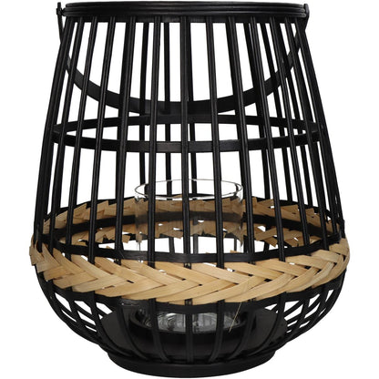 Φανάρι ArteLibre Μαύρο Μπαμπού 29.5x29.5x32cm - Hippiehome.gr