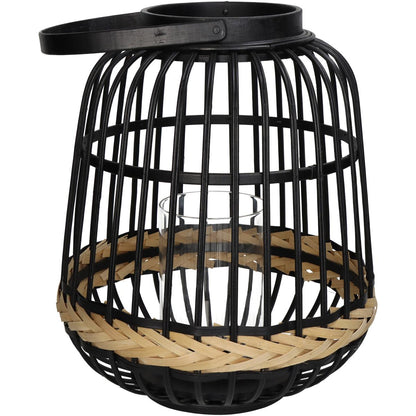 Φανάρι ArteLibre Μαύρο Μπαμπού 29.5x29.5x34.5cm - Hippiehome.gr