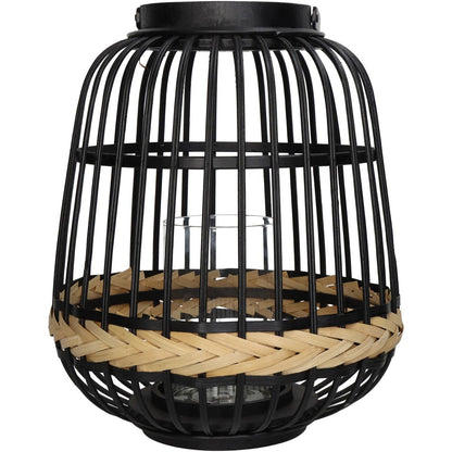 Φανάρι ArteLibre Μαύρο Μπαμπού 29.5x29.5x34.5cm - Hippiehome.gr
