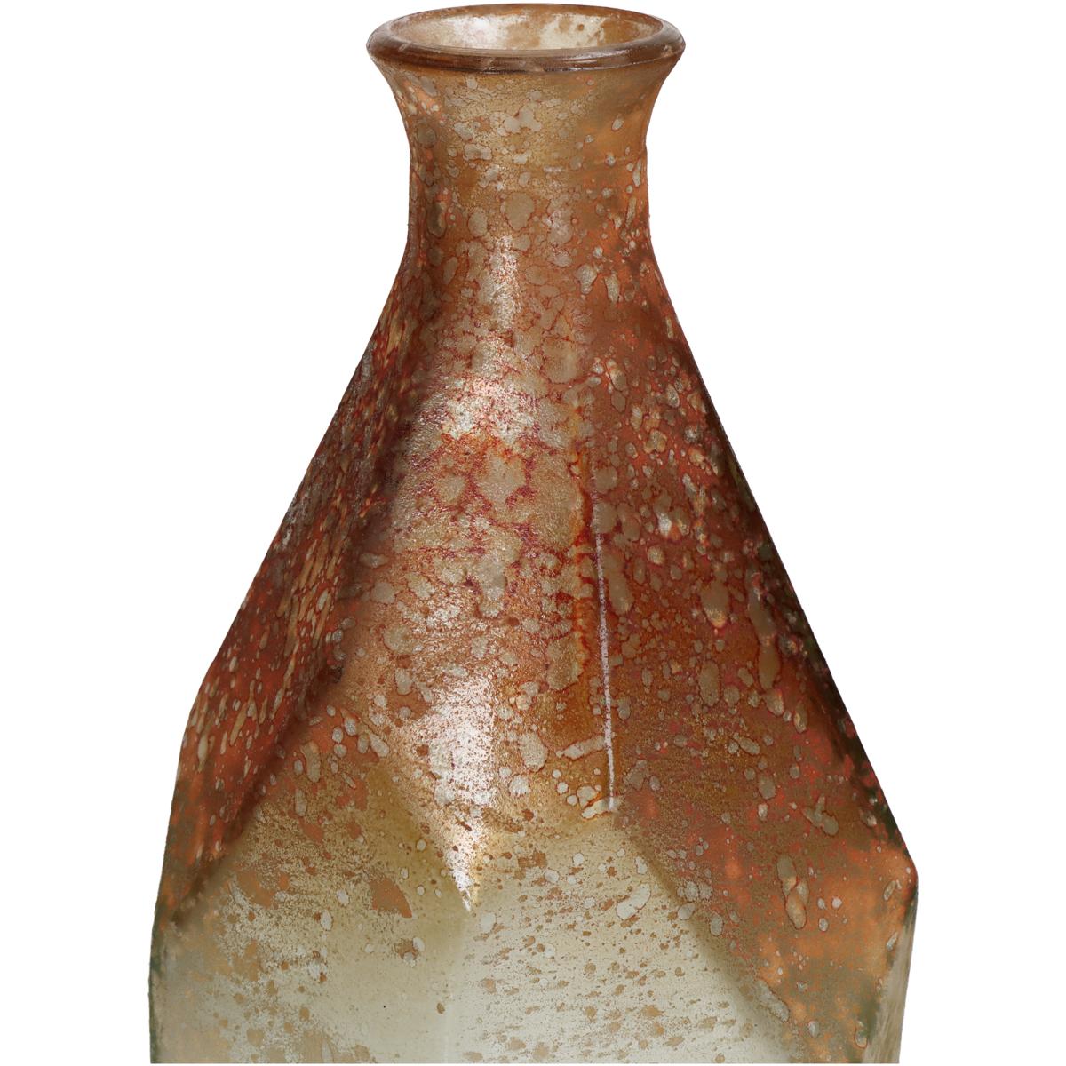 Βάζο ArteLibre Ώχρα Ανακυκλωμένο Γυαλί 13x13x31cm - Hippiehome.gr