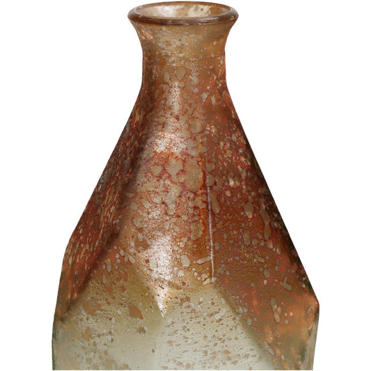 Βάζο ArteLibre Ώχρα Ανακυκλωμένο Γυαλί 13x13x31cm - Hippiehome.gr