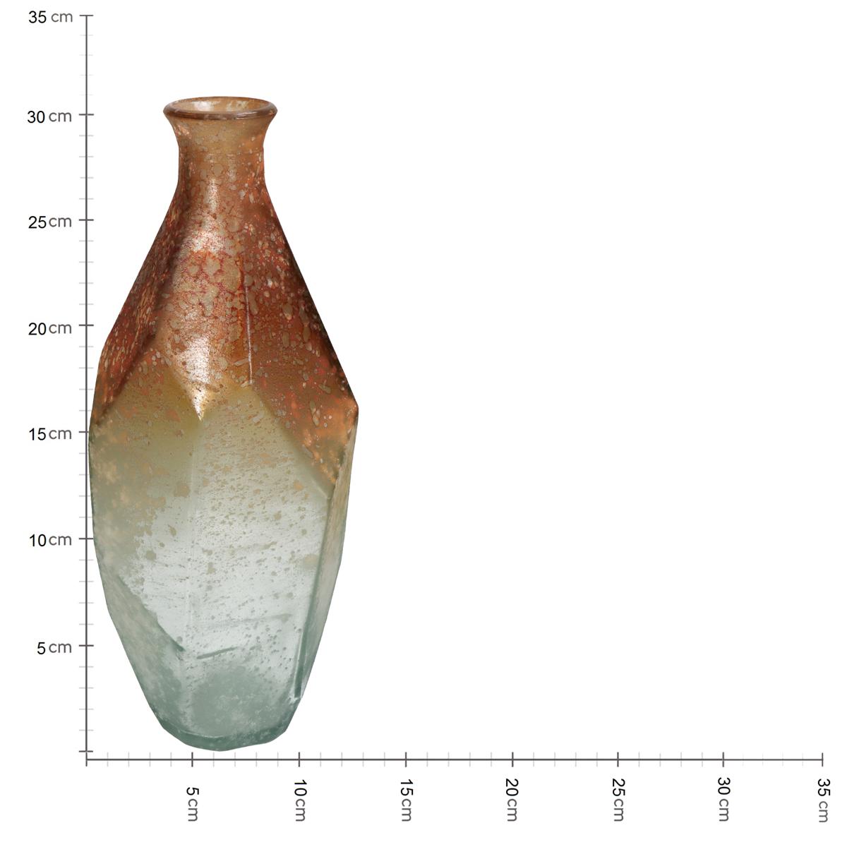 Βάζο ArteLibre Ώχρα Ανακυκλωμένο Γυαλί 13x13x31cm - Hippiehome.gr