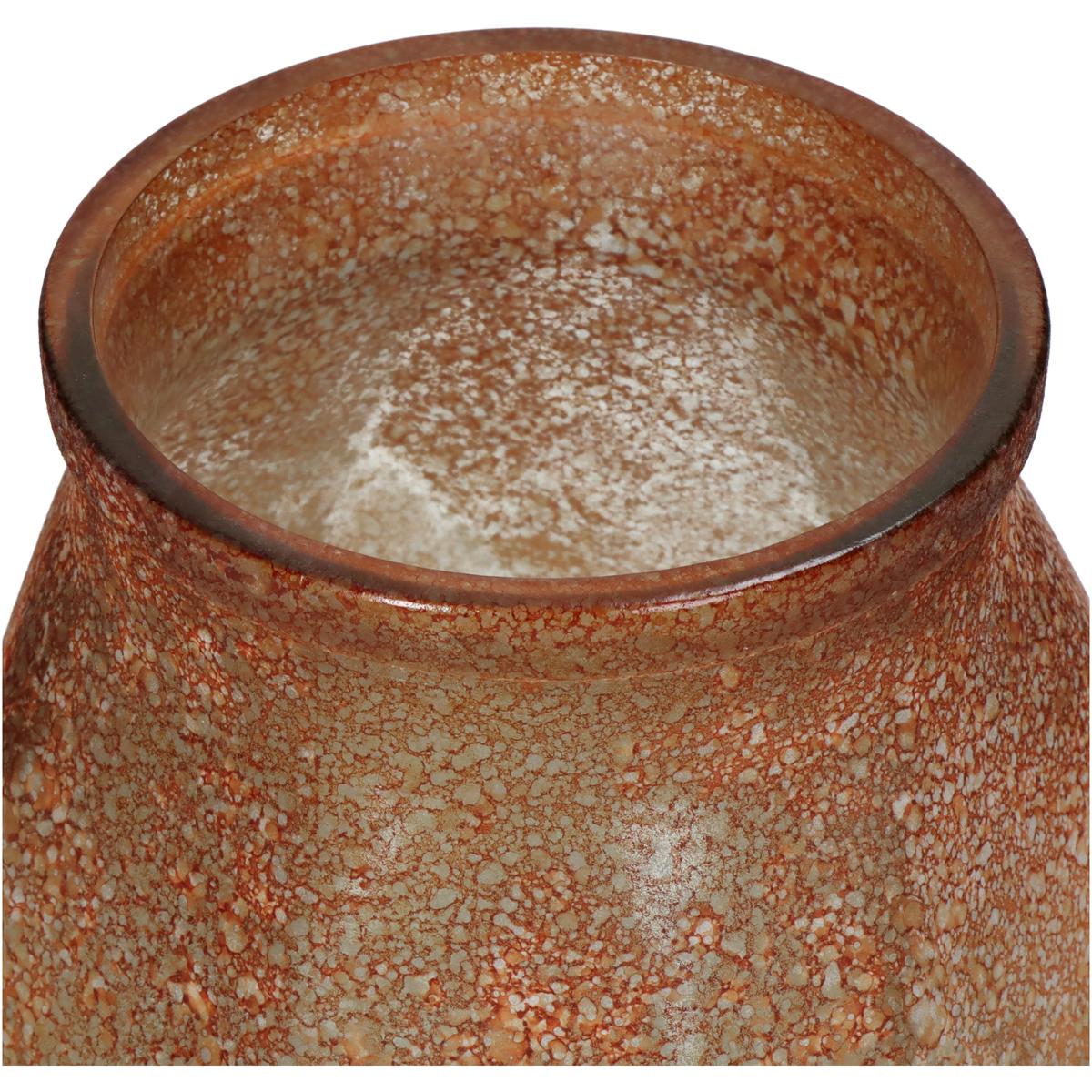 Βάζο ArteLibre Ώχρα Ανακυκλωμένο Γυαλί 17x17x19cm - Hippiehome.gr