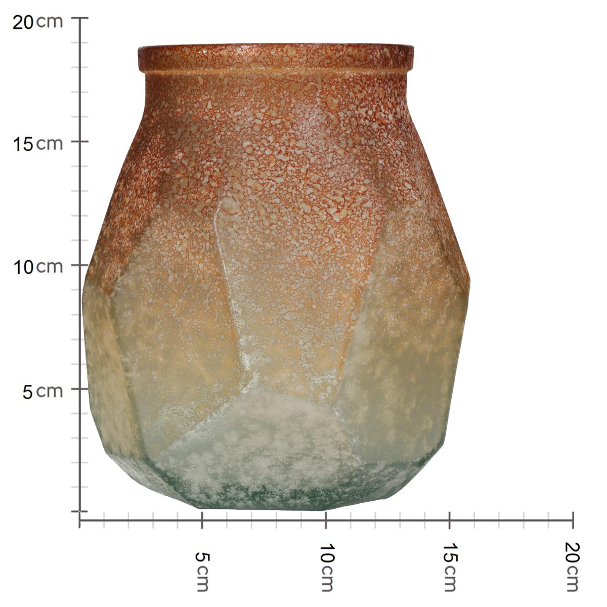 Βάζο ArteLibre Ώχρα Ανακυκλωμένο Γυαλί 17x17x19cm - Hippiehome.gr