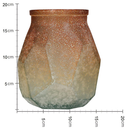 Βάζο ArteLibre Ώχρα Ανακυκλωμένο Γυαλί 17x17x19cm - Hippiehome.gr