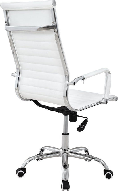 Καρέκλα Γραφείου ArteLibre ΔΙΩΝΗ Λευκό PU 55x60x104-111cm - Hippiehome.gr