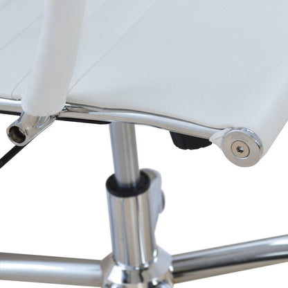 Καρέκλα Γραφείου ArteLibre ΔΙΩΝΗ Λευκό PU 55x60x104-111cm - Hippiehome.gr