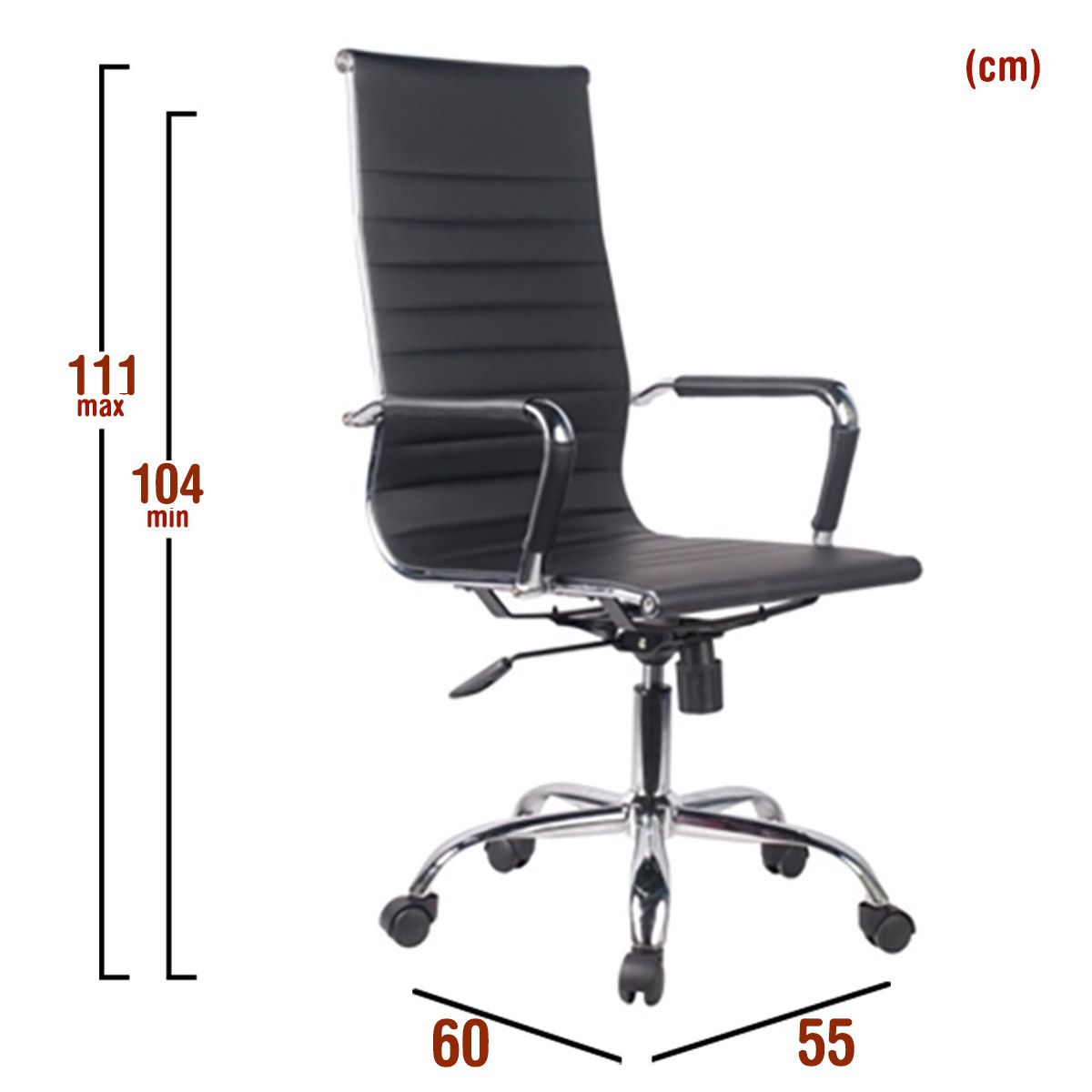 Καρέκλα Γραφείου ArteLibre ΔΙΩΝΗ Μαύρο PU 55x60x104-111cm - Hippiehome.gr