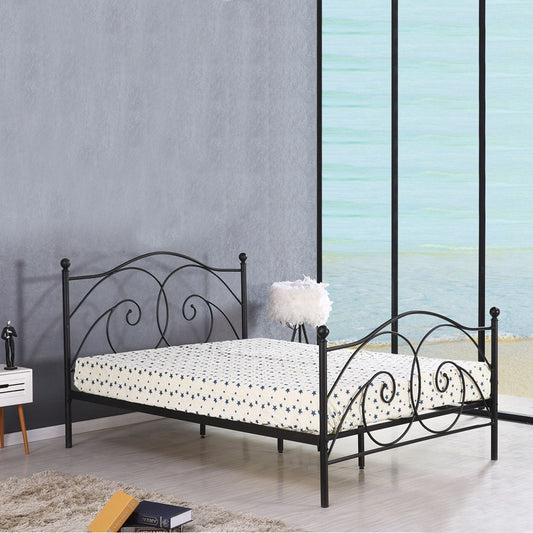 Κρεβάτι ArteLibre CECIL Μεταλλικό Sandy Rusty 212x160x118cm - Hippiehome.gr