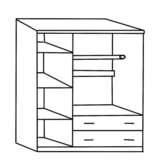 Ντουλάπα ArteLibre LANTERN Φυσικό Χρώμα 150x55x180cm - Hippiehome.gr