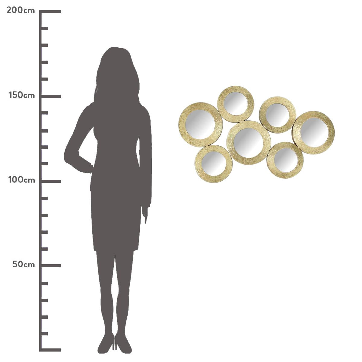 Καθρέπτης ArteLibre Χρυσό Μέταλλο 90.5x5.5x55.5cm - Hippiehome.gr