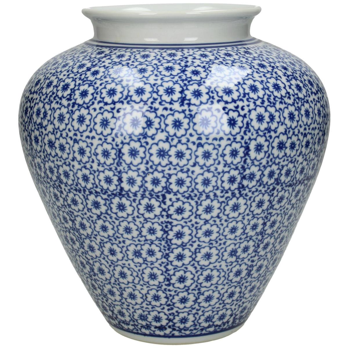 Βάζο ArteLibre Μπλε Πορσελάνη 18x18x20cm - Hippiehome.gr