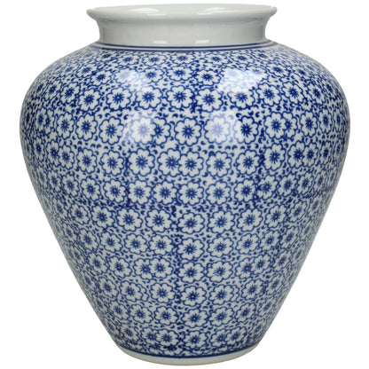 Βάζο ArteLibre Μπλε Πορσελάνη 18x18x20cm - Hippiehome.gr