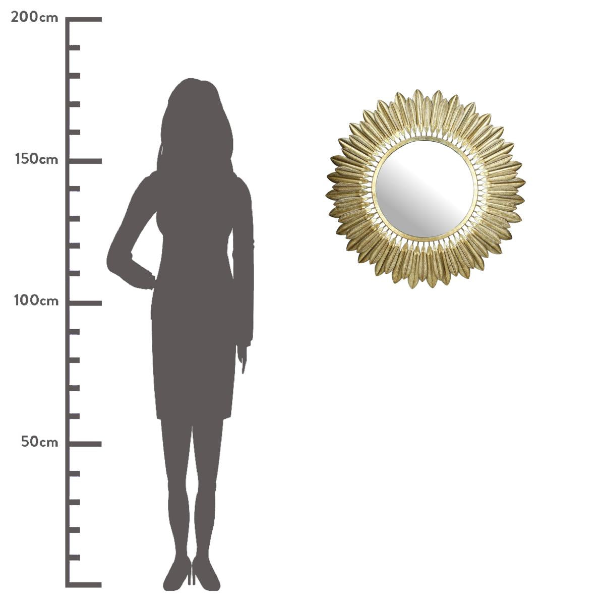 Καθρέπτης ArteLibre Χρυσό Μέταλλο 70x4x70cm - Hippiehome.gr