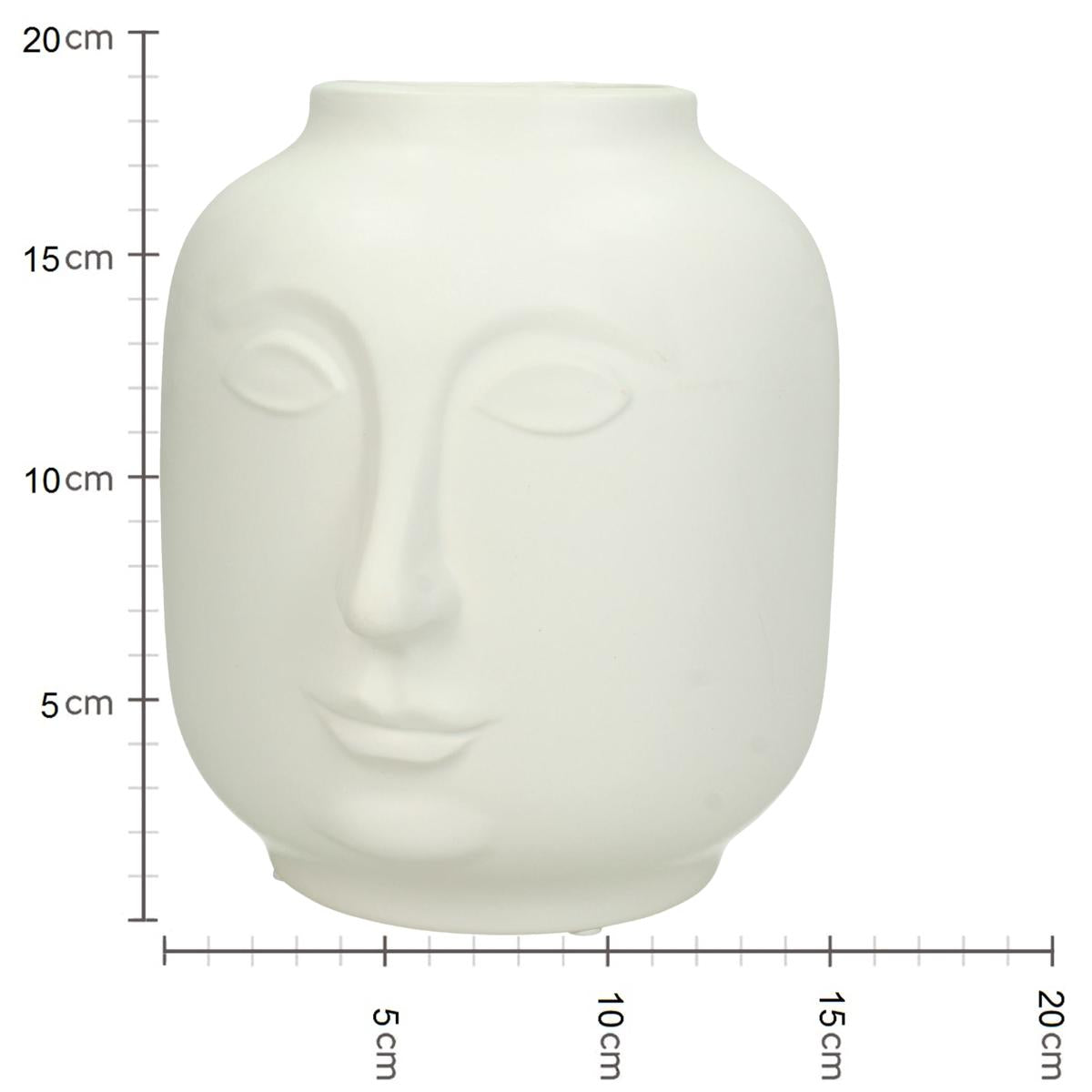 Βάζο ArteLibre Λευκό Κεραμικό 17.6x16x18.6cm - Hippiehome.gr