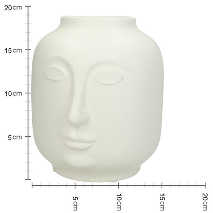 Βάζο ArteLibre Λευκό Κεραμικό 17.6x16x18.6cm - Hippiehome.gr