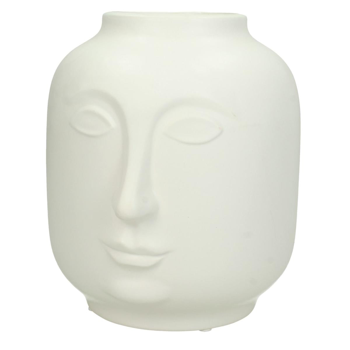 Βάζο ArteLibre Λευκό Κεραμικό 17.6x16x18.6cm - Hippiehome.gr