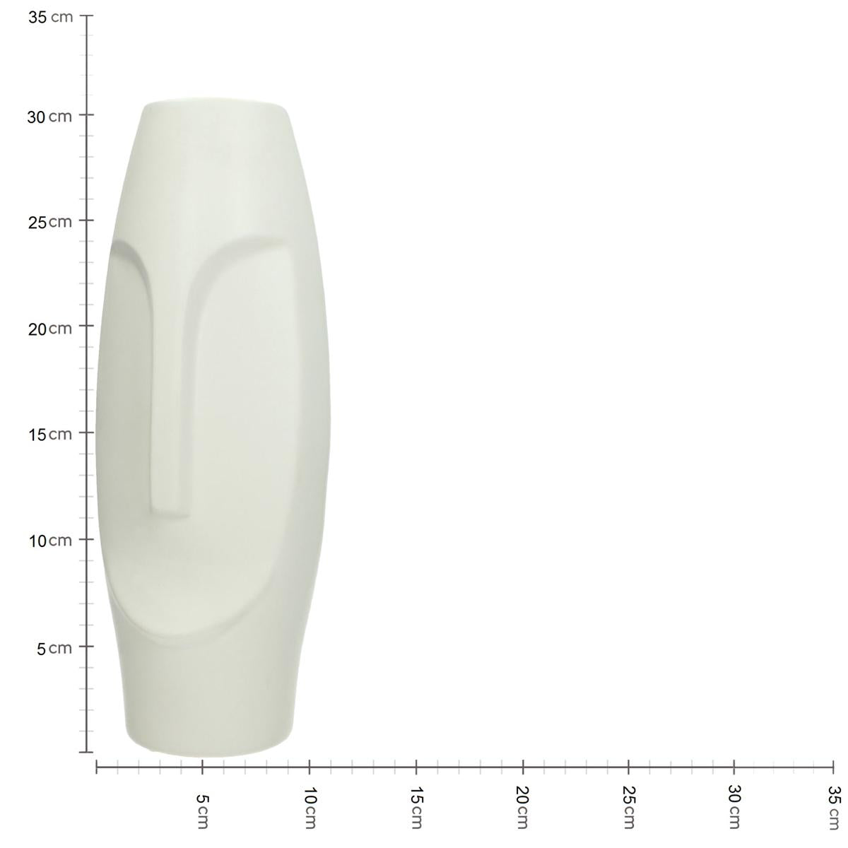 Βάζο ArteLibre Λευκό Κεραμικό 11.5x10.5x31.3cm - Hippiehome.gr