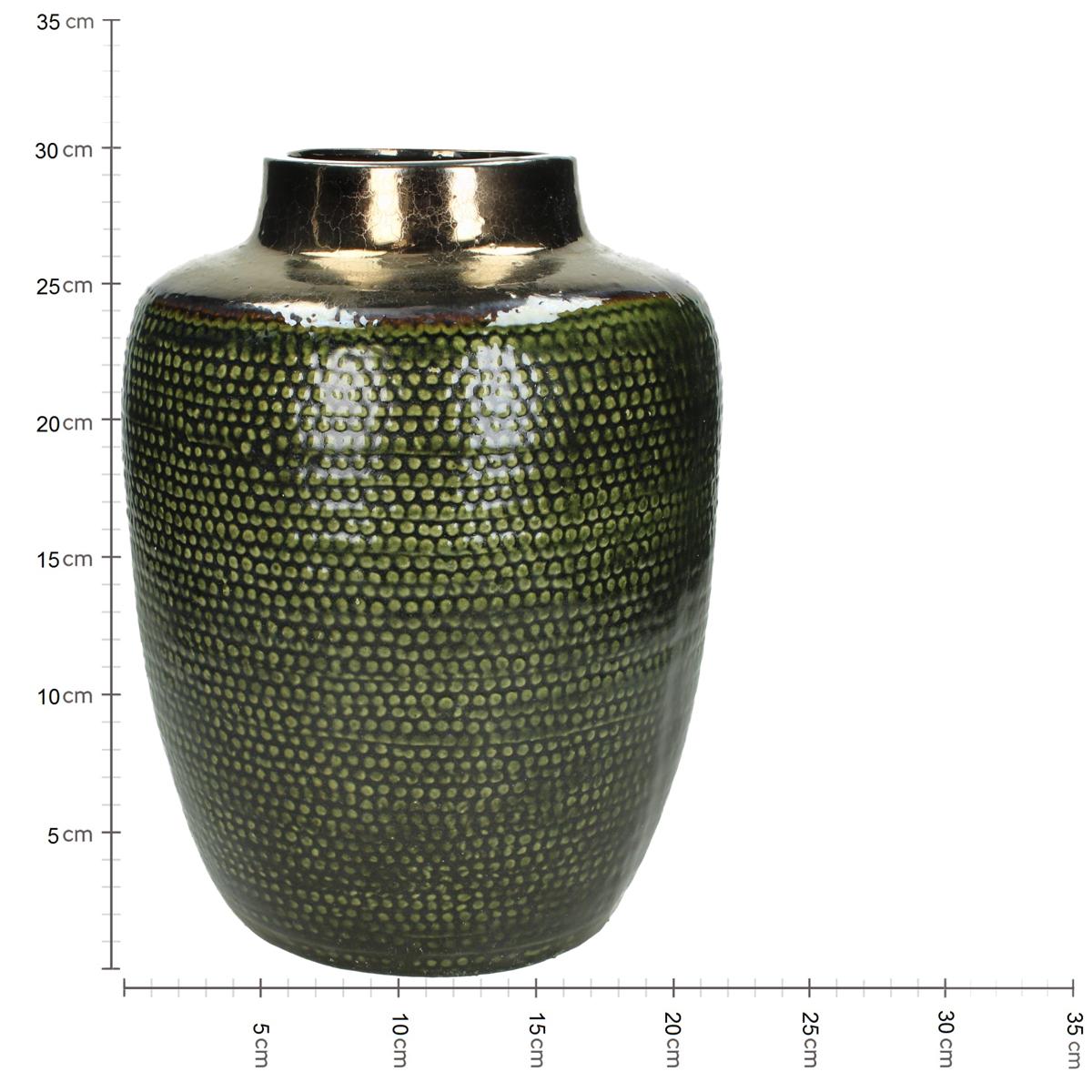 Βάζο ArteLibre Πράσινο Κεραμικό 23x23x30cm - Hippiehome.gr