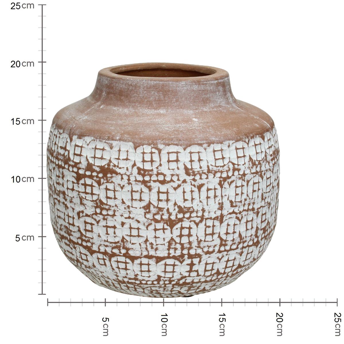 Βάζο ArteLibre Καφέ Τερακότα 22xx22x20cm - Hippiehome.gr