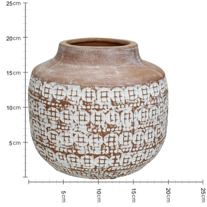 Βάζο ArteLibre Καφέ Τερακότα 22xx22x20cm - Hippiehome.gr
