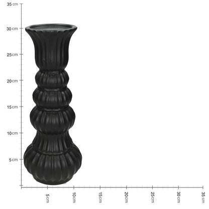 Κηροπήγιο ArteLibre Μαύρο Κεραμικό 11x11x31cm - Hippiehome.gr