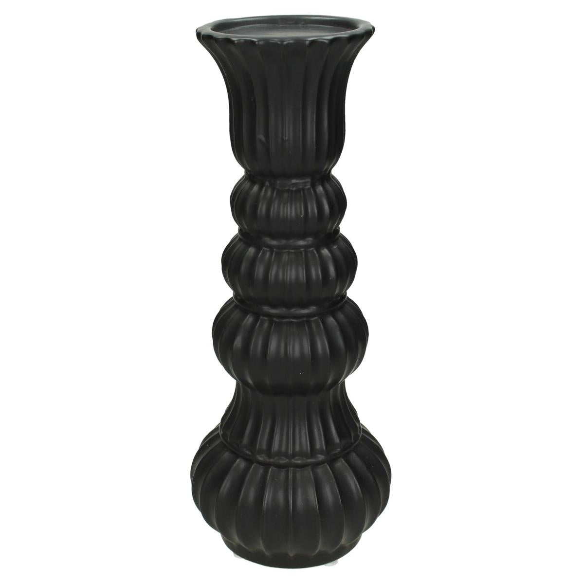 Κηροπήγιο ArteLibre Μαύρο Κεραμικό 11x11x31cm - Hippiehome.gr