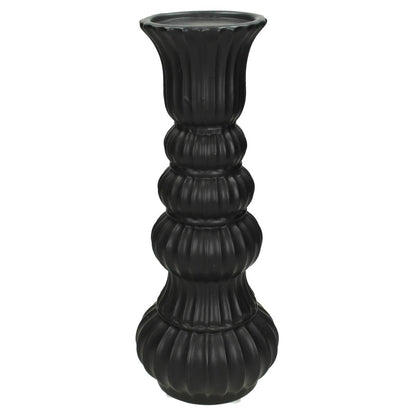 Κηροπήγιο ArteLibre Μαύρο Κεραμικό 11x11x31cm - Hippiehome.gr