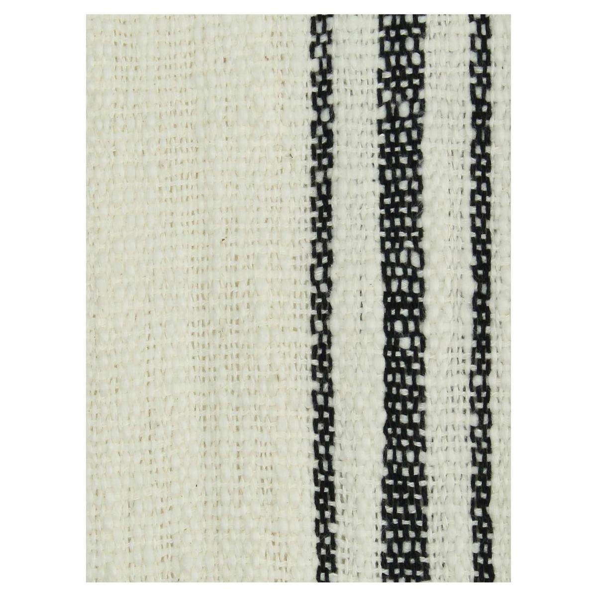 Ριχτάρι ArteLibre Ριγέ Μαύρο Βαμβακερό 130x170cm - Hippiehome.gr