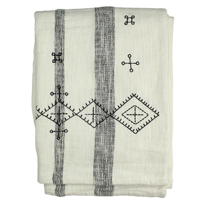 Ριχτάρι ArteLibre Ριγέ Μαύρο Βαμβακερό 130x170cm - Hippiehome.gr