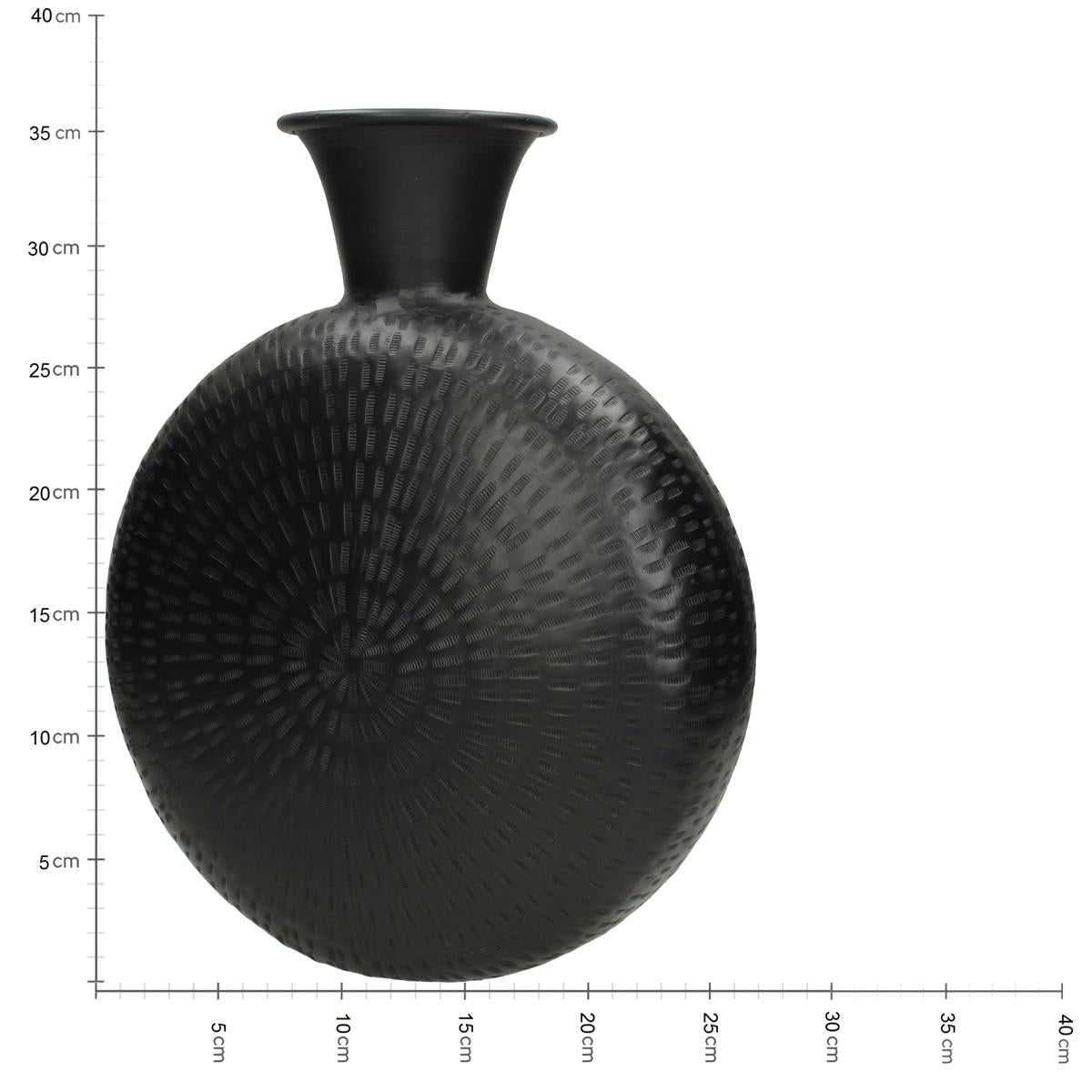 Βάζο ArteLibre Μαύρο Μέταλλο 29x11x36cm - Hippiehome.gr