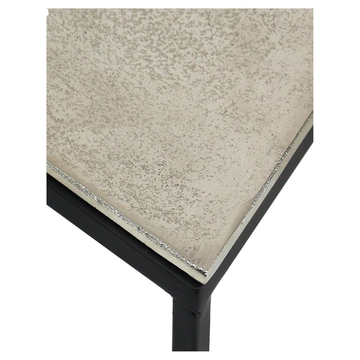 Τραπεζάκι ArteLibre Ασημί Αλουμίνιο 77x38x42cm Σετ 3Τμχ - Hippiehome.gr