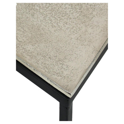 Τραπεζάκι ArteLibre Ασημί Αλουμίνιο 77x38x42cm Σετ 3Τμχ - Hippiehome.gr