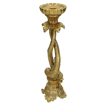 Κηροπήγιο ArteLibre Ψάρι Χρυσό Polyresin 10.5x10.5x27cm - Hippiehome.gr