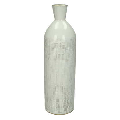 Βάζο ArteLibre Λευκό Πέτρα 9.3x9.3x32cm - Hippiehome.gr