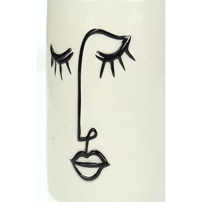 Κασπώ ArteLibre Πρόσωπο Λευκό Κεραμικό 11.5x11.5x12.5cm - Hippiehome.gr