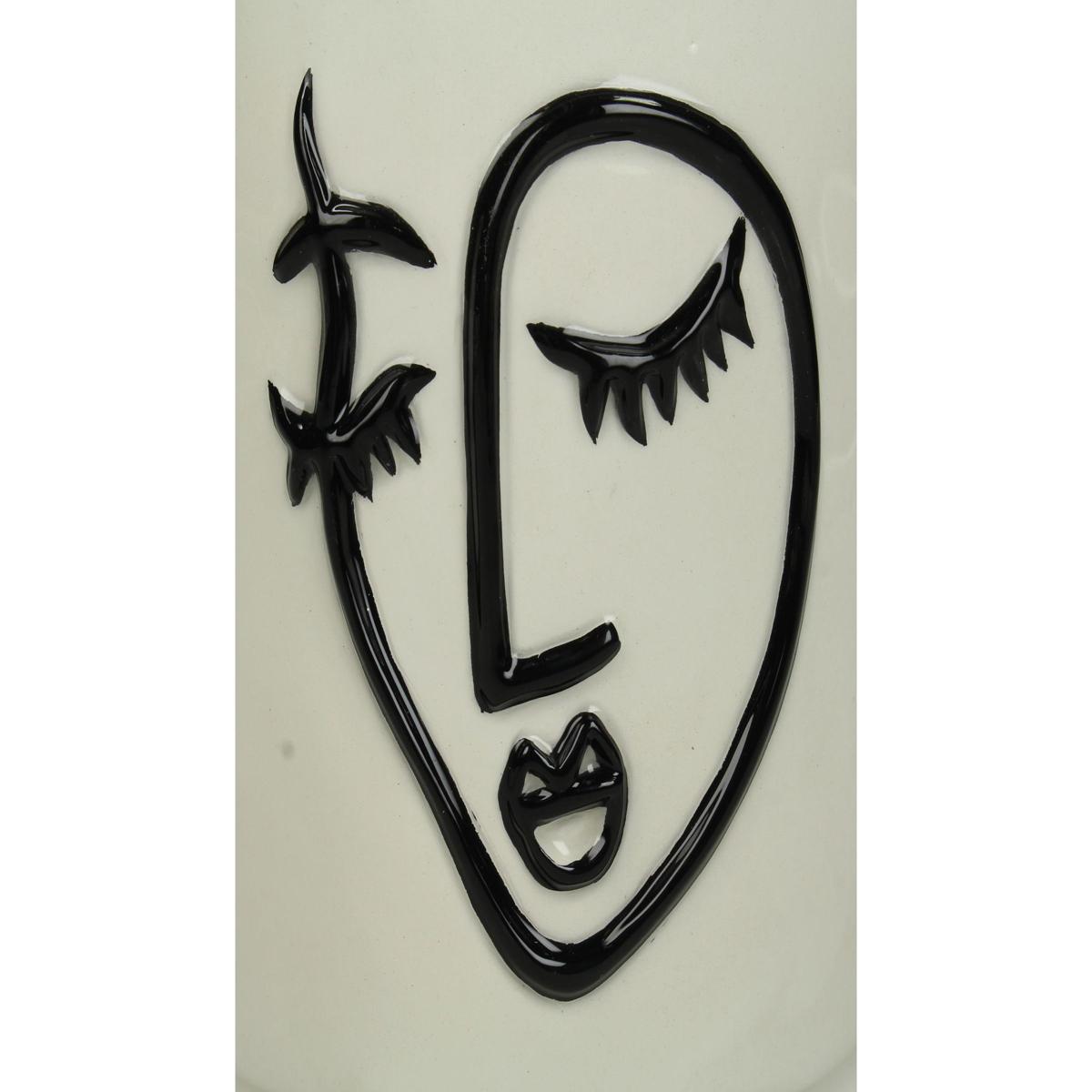 Κασπώ ArteLibre Πρόσωπο Λευκό Κεραμικό 11.5x11.5x12.5cm - Hippiehome.gr