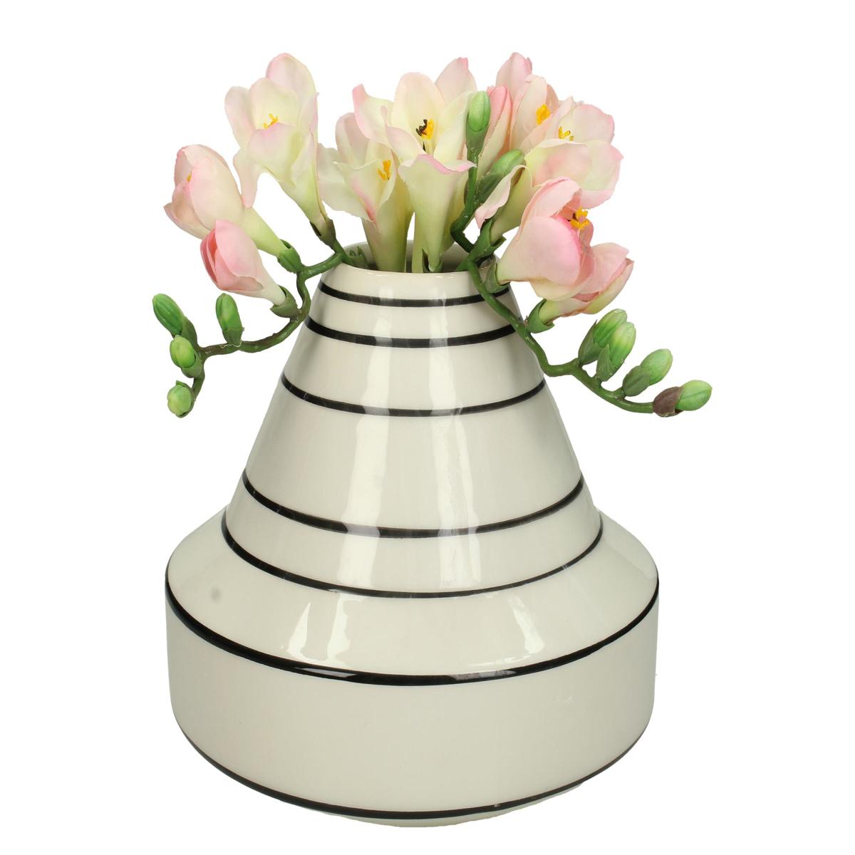 Βάζο ArteLibre Λευκό Κεραμικό 20x20x16cm - Hippiehome.gr