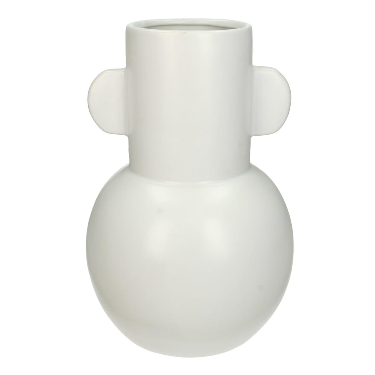 Βάζο ArteLibre Λευκό Κεραμικό 17x17x26cm - Hippiehome.gr