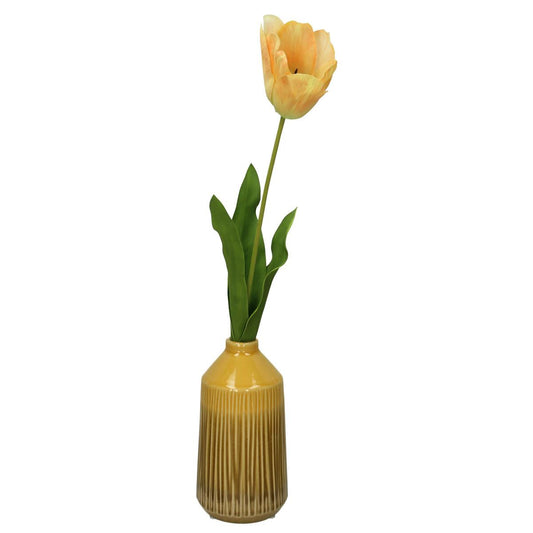 Βάζο ArteLibre Κίτρινο Κεραμικό 12.7x12.7x17.8cm - Hippiehome.gr