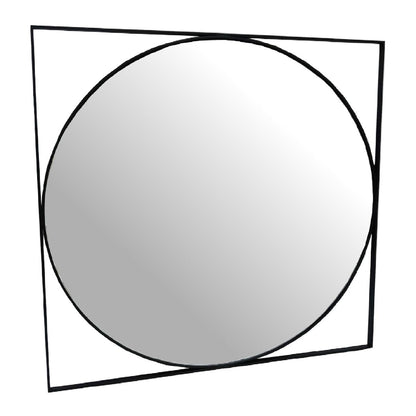 Καθρέπτης ArteLibre Μαύρο Μέταλλο 97x1.5x97cm - Hippiehome.gr