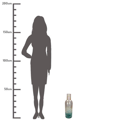 Βάζο ArteLibre Τιρκουάζ Γυαλί 13x13x42cm - Hippiehome.gr