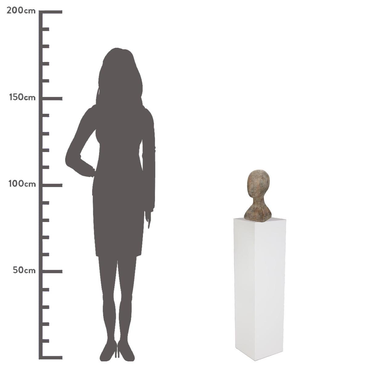 Διακοσμητικό ArteLibre Κεφάλι Καφέ Polyresin 15.5x14x30cm - Hippiehome.gr