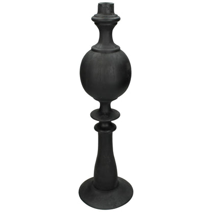 Κηροπήγιο ArteLibre Μαύρο Polyresin 13x13x44cm - Hippiehome.gr