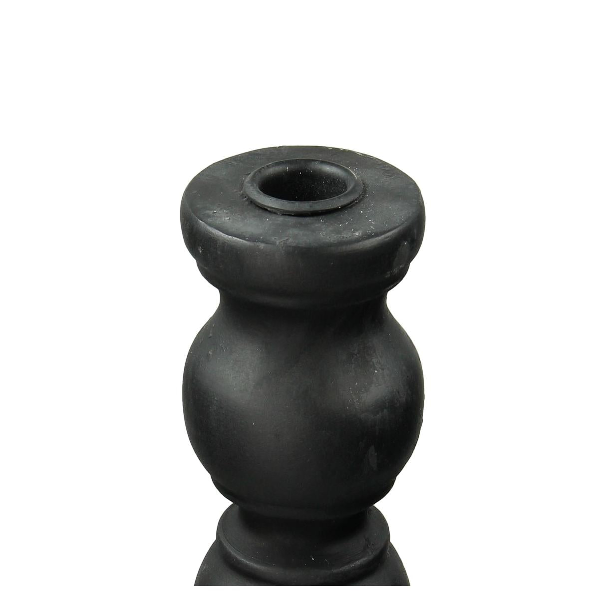 Κηροπήγιο ArteLibre Μαύρο Polyresin 15x15x55cm - Hippiehome.gr