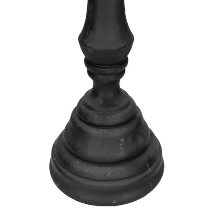 Κηροπήγιο ArteLibre Μαύρο Polyresin 15x15x55cm - Hippiehome.gr