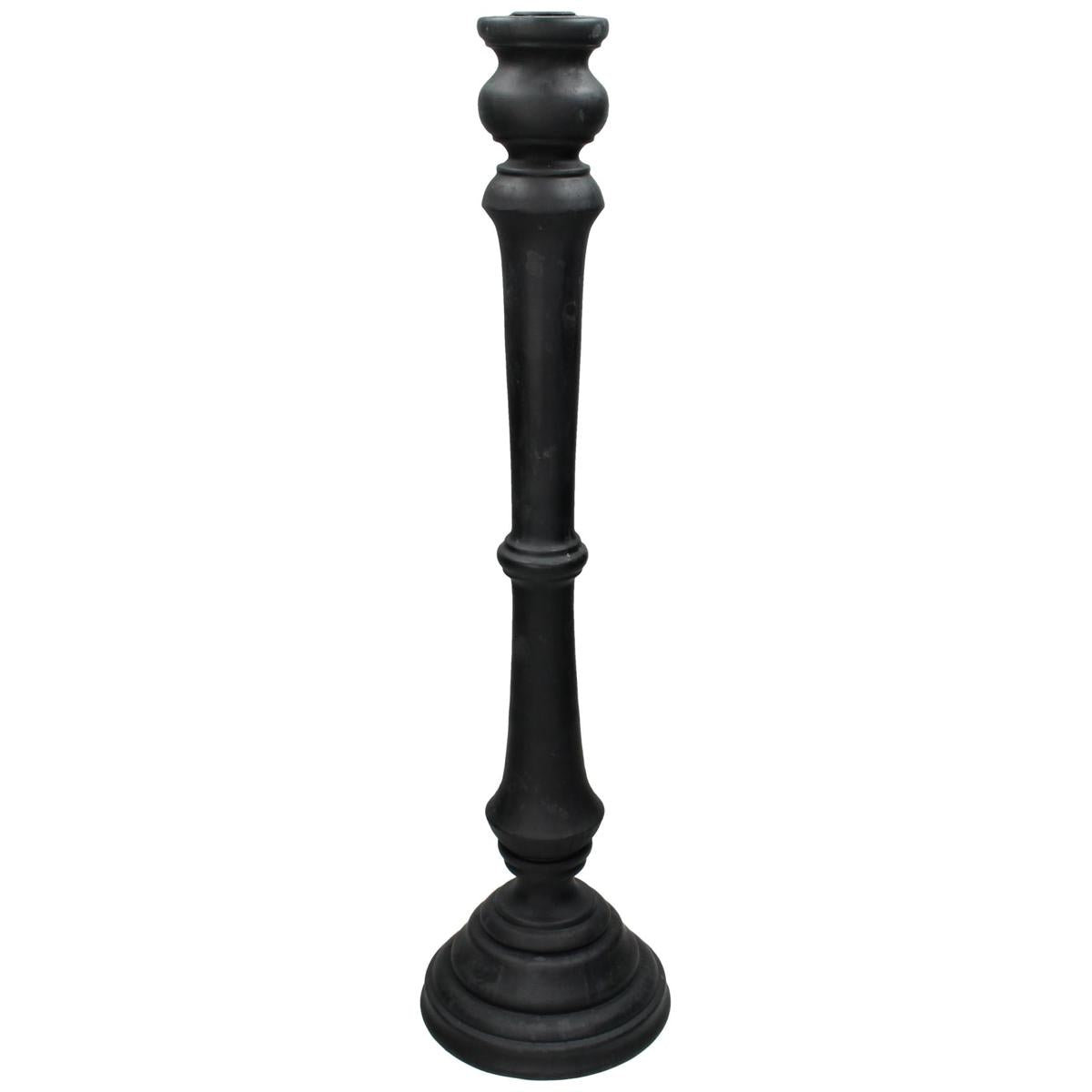 Κηροπήγιο ArteLibre Μαύρο Polyresin 15x15x55cm - Hippiehome.gr