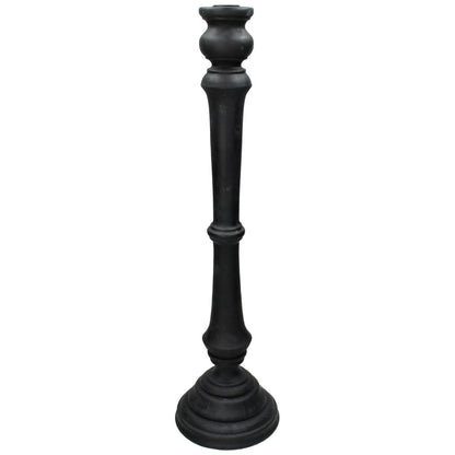 Κηροπήγιο ArteLibre Μαύρο Polyresin 15x15x55cm - Hippiehome.gr