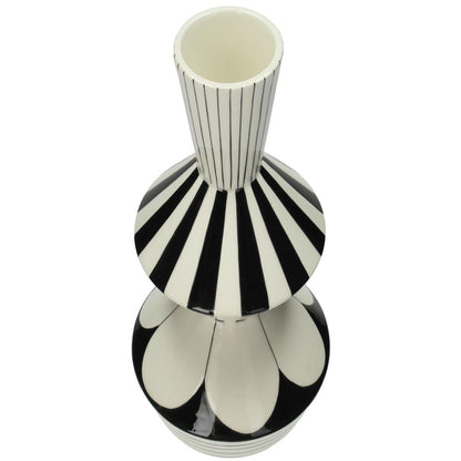 Βάζο ArteLibre Με Σχέδιο Μαύρο Δολομίτης 17x17.4x29cm - Hippiehome.gr